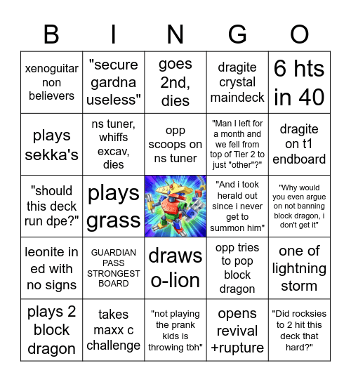 Adamancipator Bingo Card