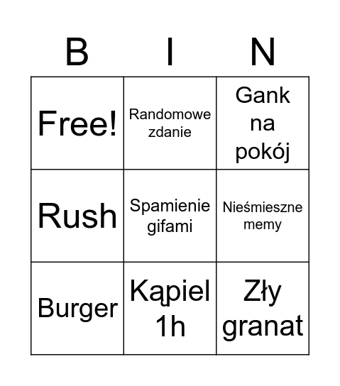 Paweł Bingo Card