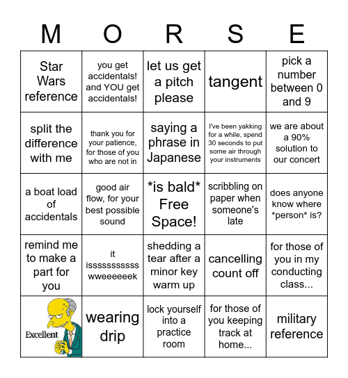 Morsisms Bingo Card