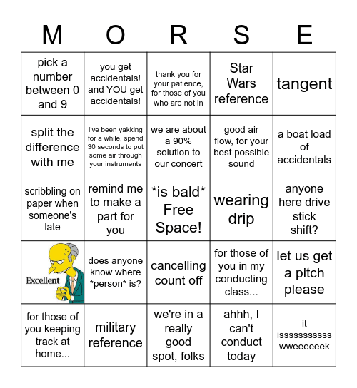 Morsisms Bingo Card