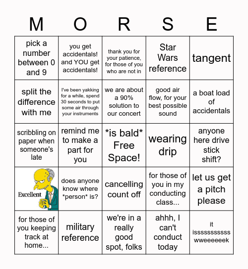 Morsisms Bingo Card