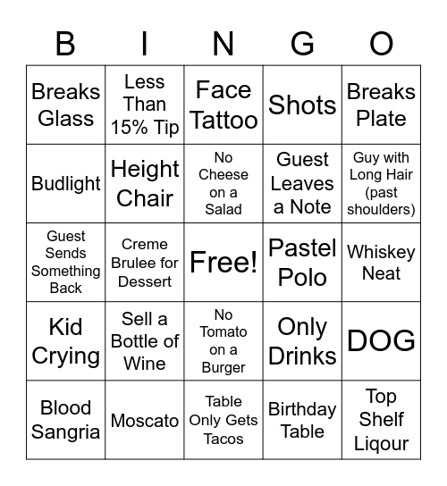 FPH Bingo Card