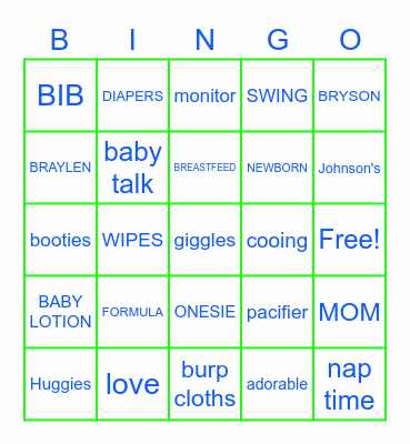 Fiesta Bingo Card