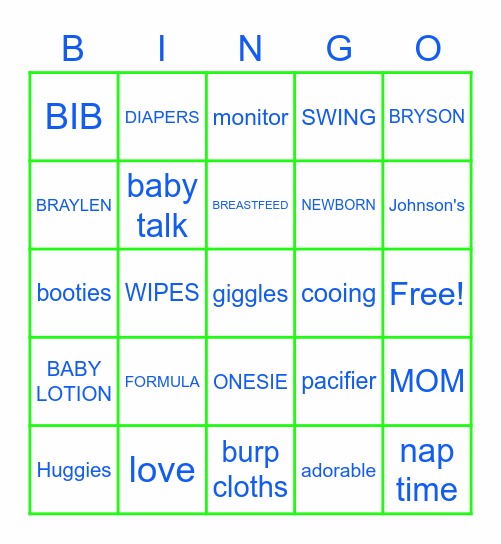 Fiesta Bingo Card