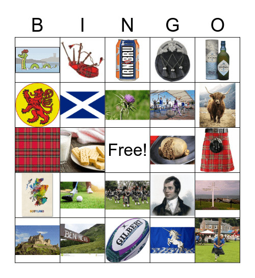 Scottish Bingo Card