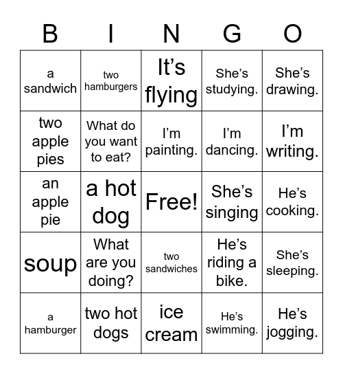 Review Bingo Card