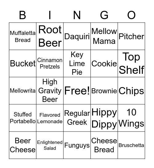 Upsell Bingo Card