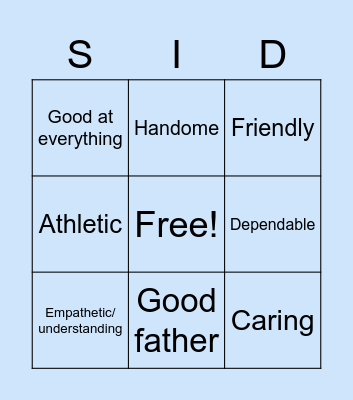 Father's Day 2022 Bingo Card