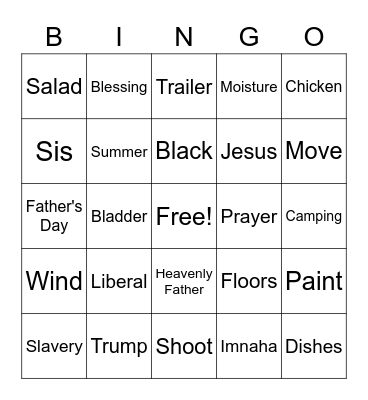 Family Dinner on Juneteenth Bingo Card