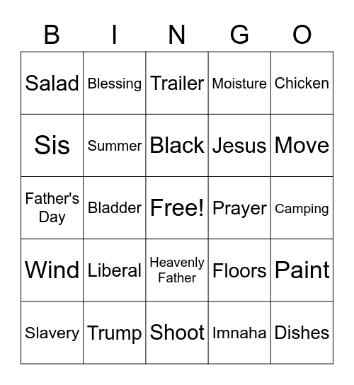 Family Dinner on Juneteenth Bingo Card