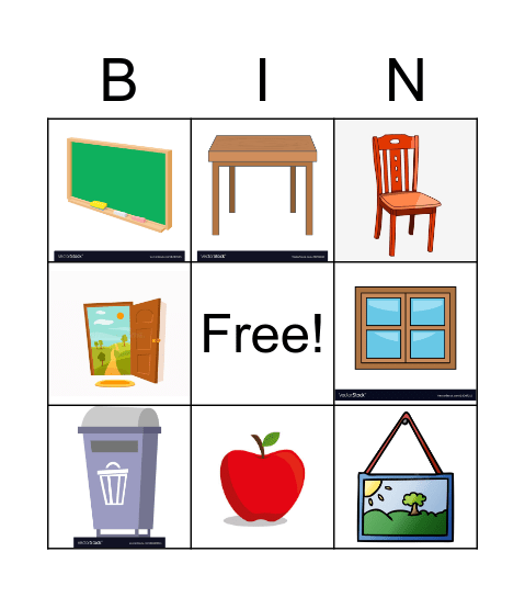 School Bingo Card