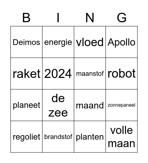 maan Bingo Card