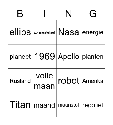 maan Bingo Card