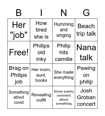 F day Bingo Card