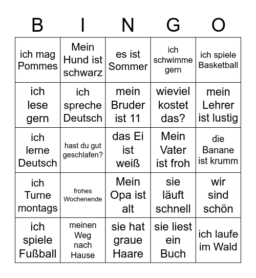 chunks22 tysk VZ Bingo Card