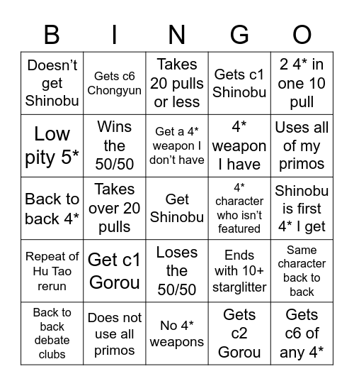 Shinobu Pulls Bingo Card