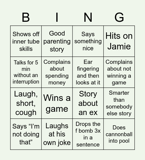 Fucko Bingo Card