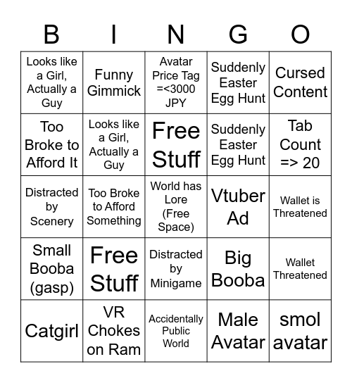 Summer Vket 2022 Bingo Card