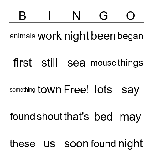 2nd 100 words (2) Bingo Card
