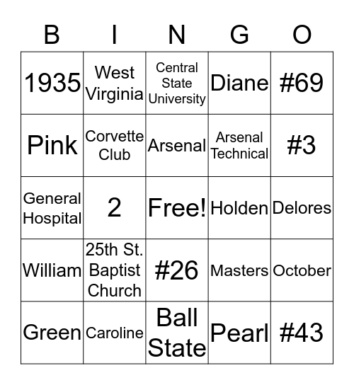 Shirley Turns 80 Bingo Card