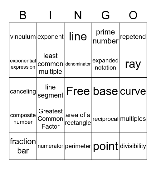 Logic-Math Lessons 9-16 Bingo Card