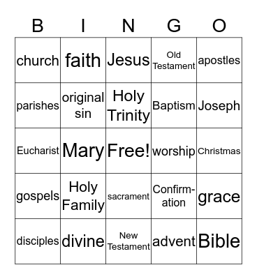 Second Grade Bingo Card