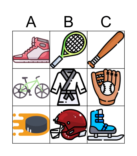 Material Deportivo Bingo Card