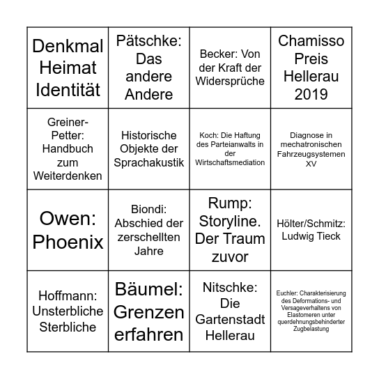 THELEM Bingo Card