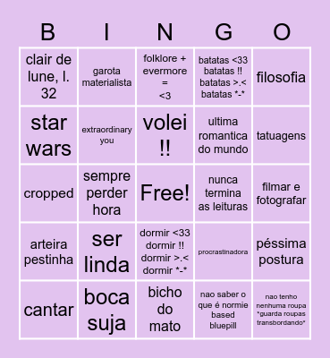 BELGO Bingo Card