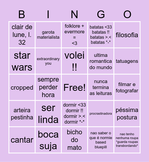 BELGO Bingo Card