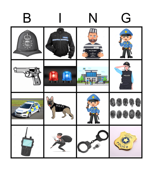 police officer bingo