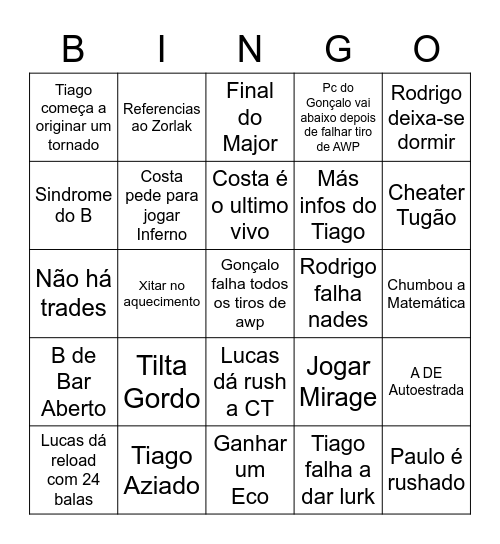 Pixa Gorda 123 Bingo Card