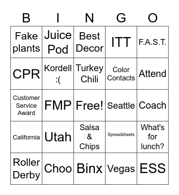 Mireya Bingo Card