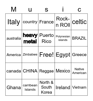 Bingo Card
