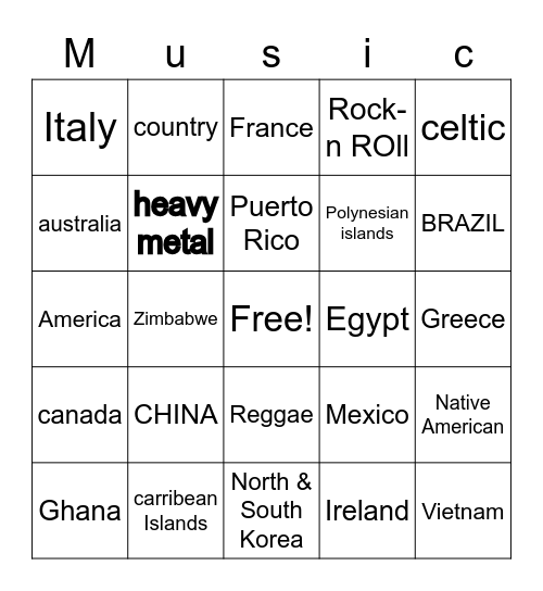 Bingo Card