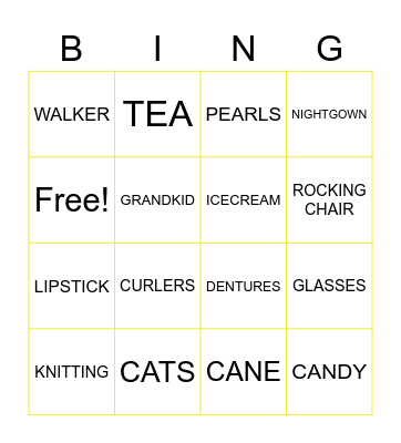 GOLDEN GURLZZ BINGO Card