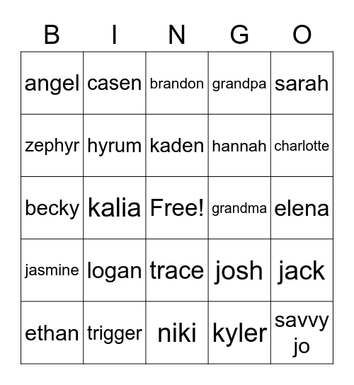 Weight Reunion 2022 Bingo Card