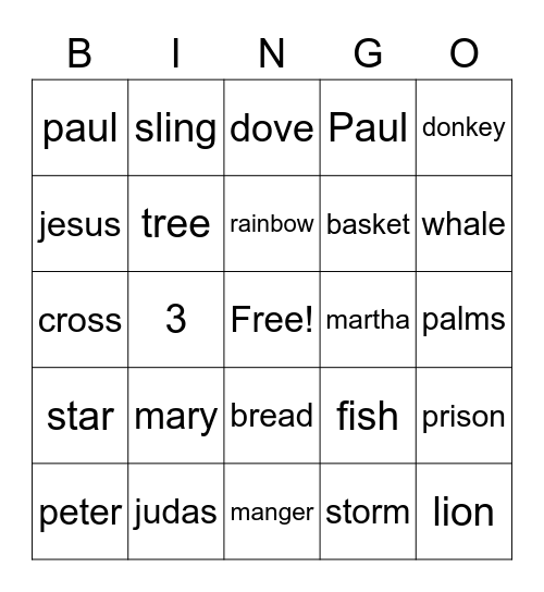 bible bingo 2 Bingo Card