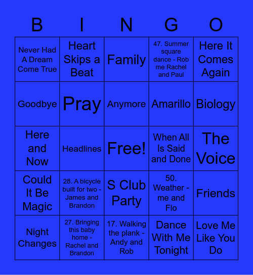 Dark Blue - Catboy Bingo Card