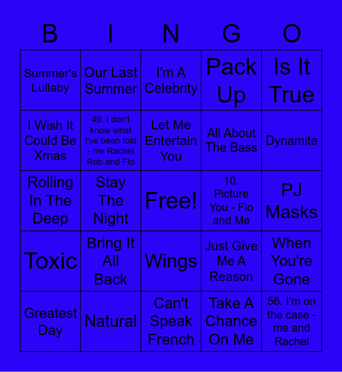 Dark Blue - Alex W Bingo Card