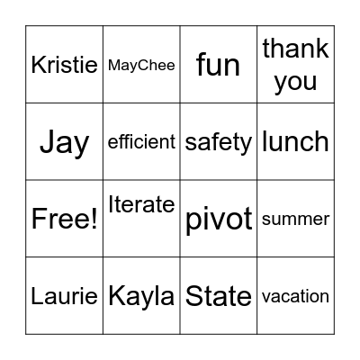 BINGO Card