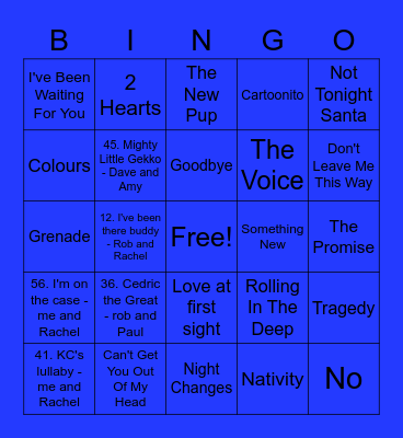 Dark Blue - Leah Bingo Card