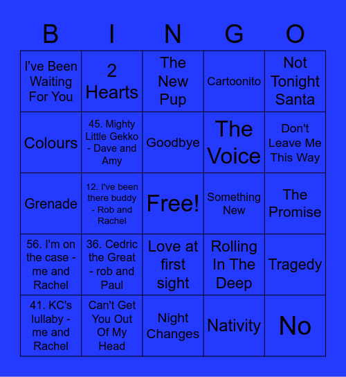 Dark Blue - Leah Bingo Card