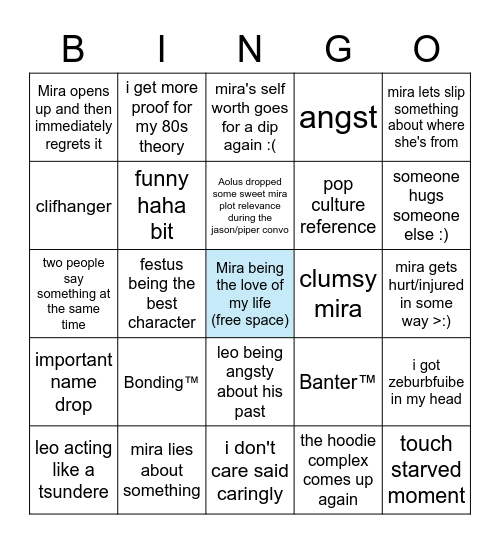 Ocean of time  [insert title] Bingo Card