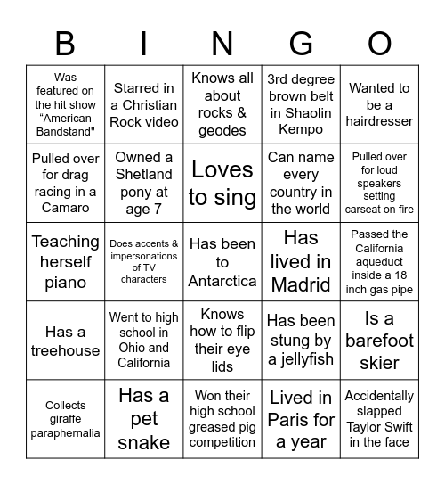 Lyles Family Bingo! Bingo Card