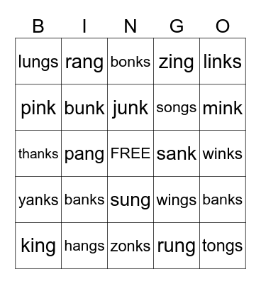 Wilson 2.1 Bingo Card