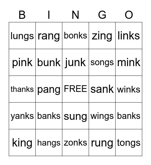 Wilson 2.1 Bingo Card