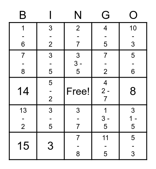 บิงโกการหารเศษส่วน Bingo Card