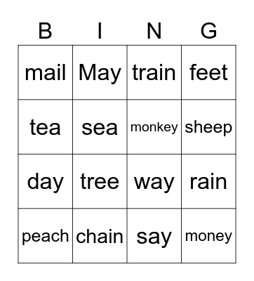 發音本p1-2 Bingo Card