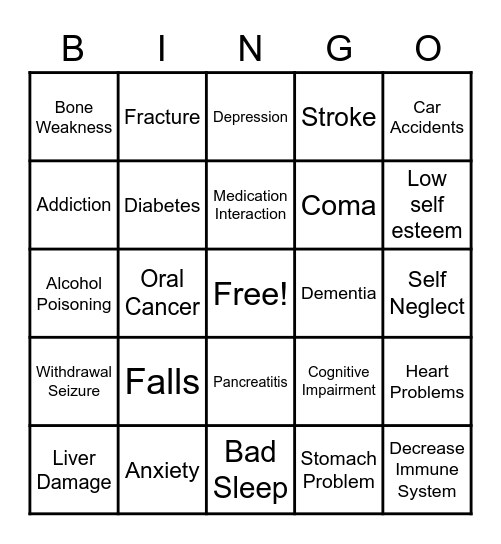 DRINKO Bingo Card